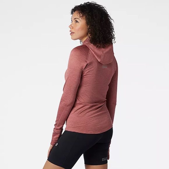 New Balance Heat Grid Hoodie - Washed Henna Heather - Picture 2 of 8